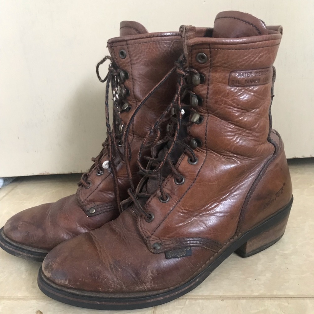 Leather boots